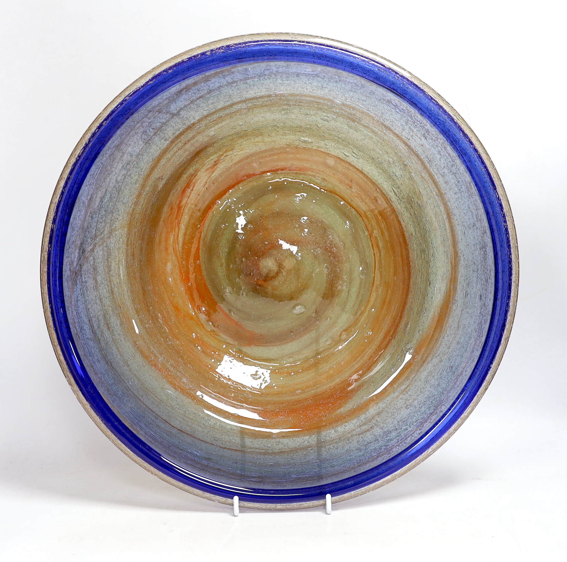 Oiva Toikka Piennar glass dish, 1970's, 42cm